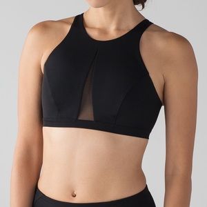 Lululemon high neck mesh insert swim top
